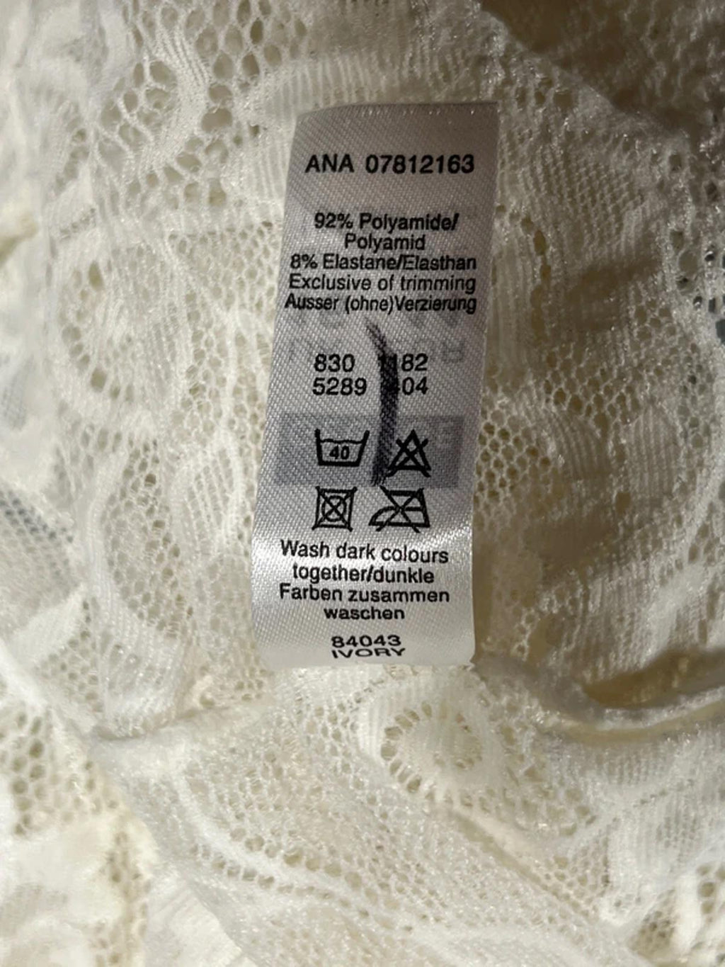 Vintage George | 16 | Ivory Lace Lingerie Top