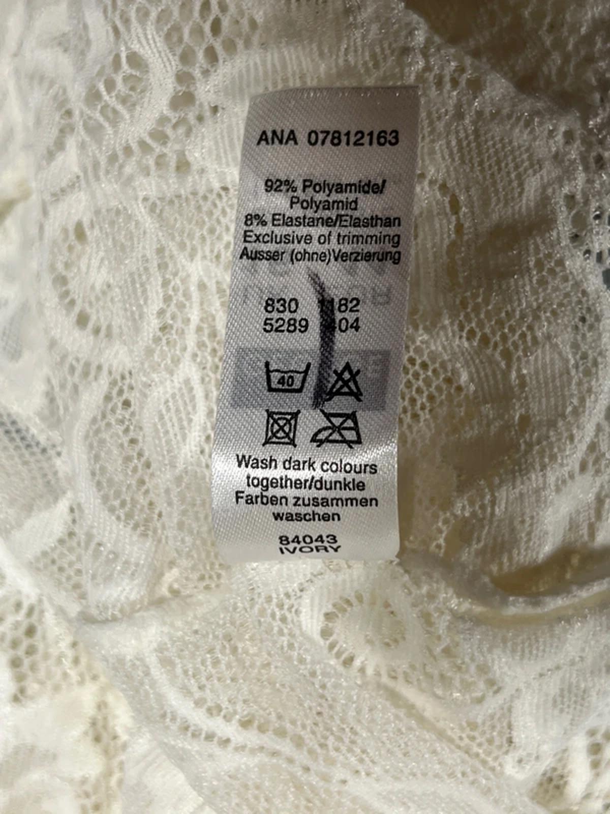 Vintage George | 16 | Ivory Lace Lingerie Top