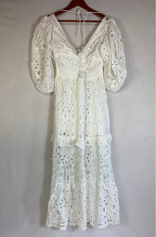 ASOS edition | Size 10 | White crochet style dress