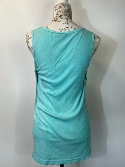 Be Beau | Size 18 | Y2K Blue embroidered vest top