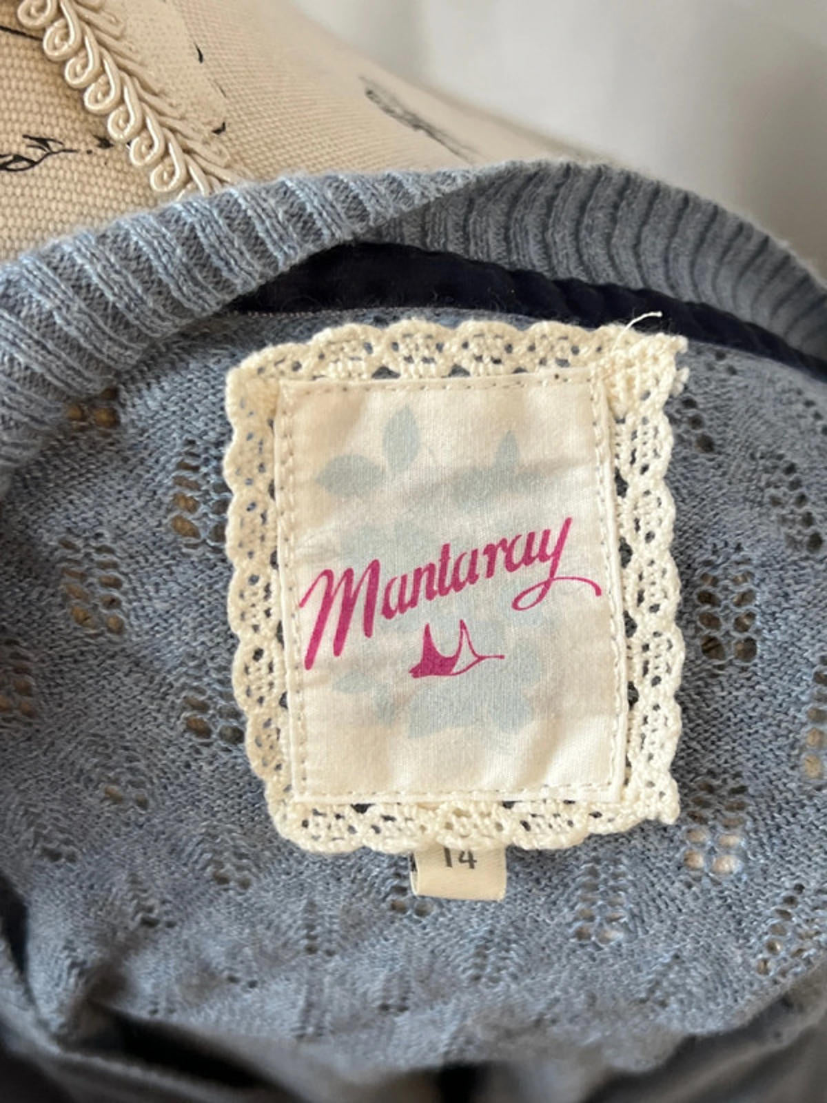 Mantaray | 14 | Blue Cardigan | 100% Cotton
