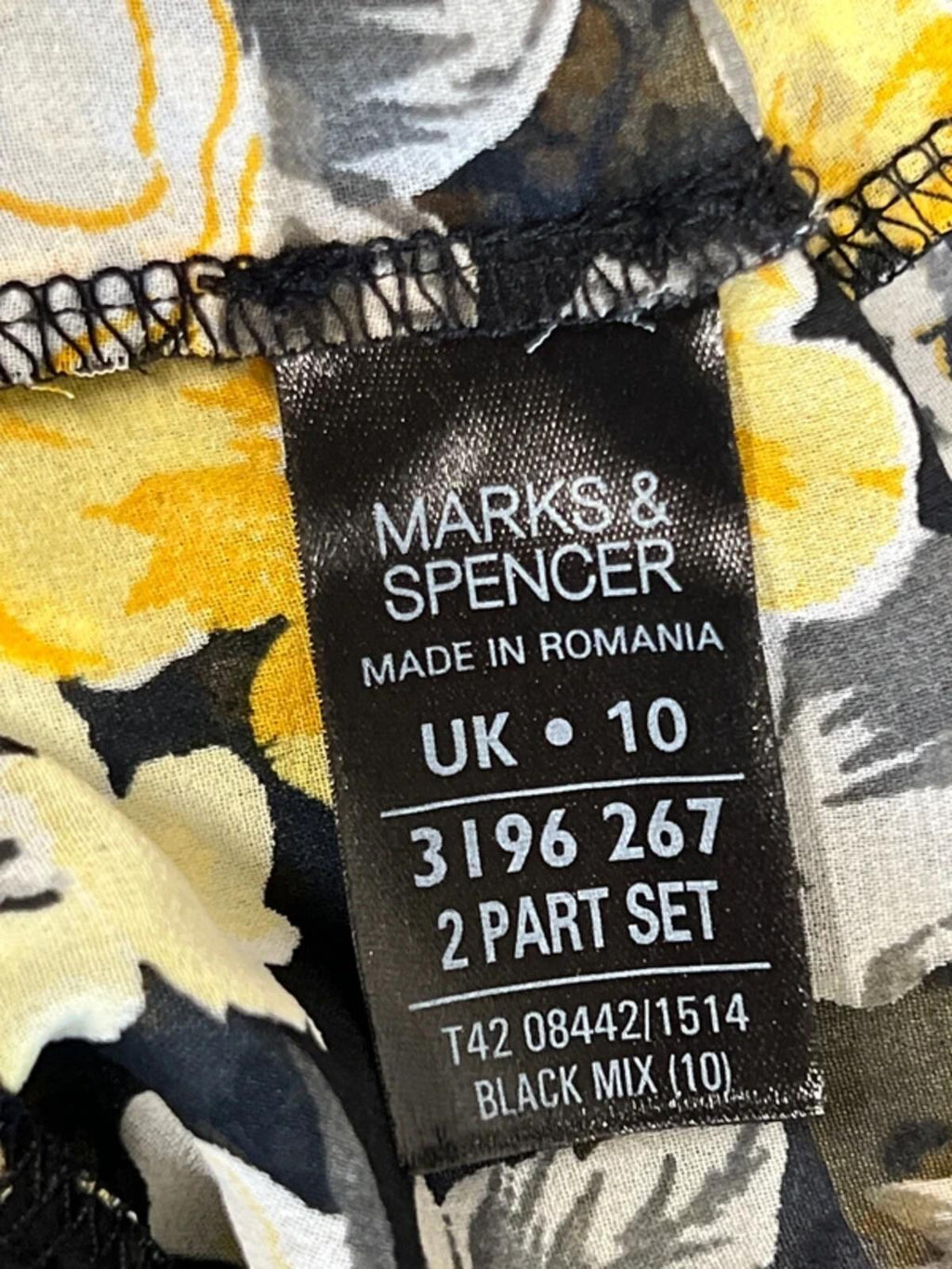 Marks and Spencer | 10 | Black and yellow 50’s-style summer dress