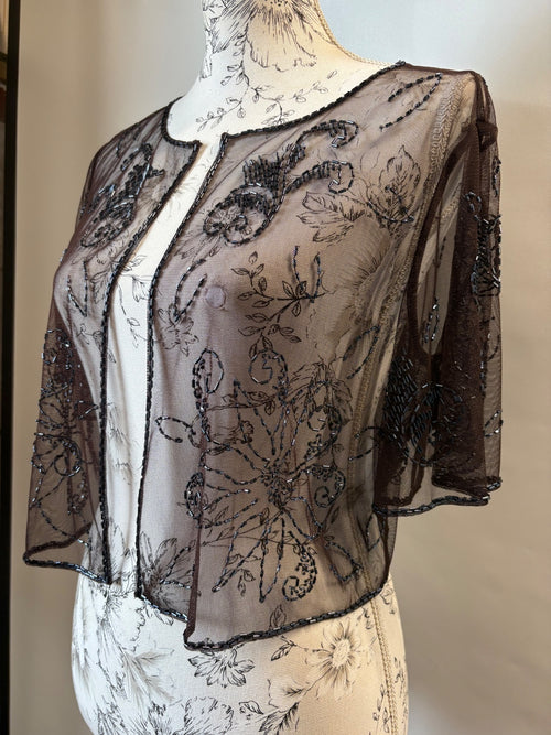 Brown beaded bolero / 14