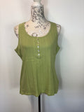 TU pale green tank top