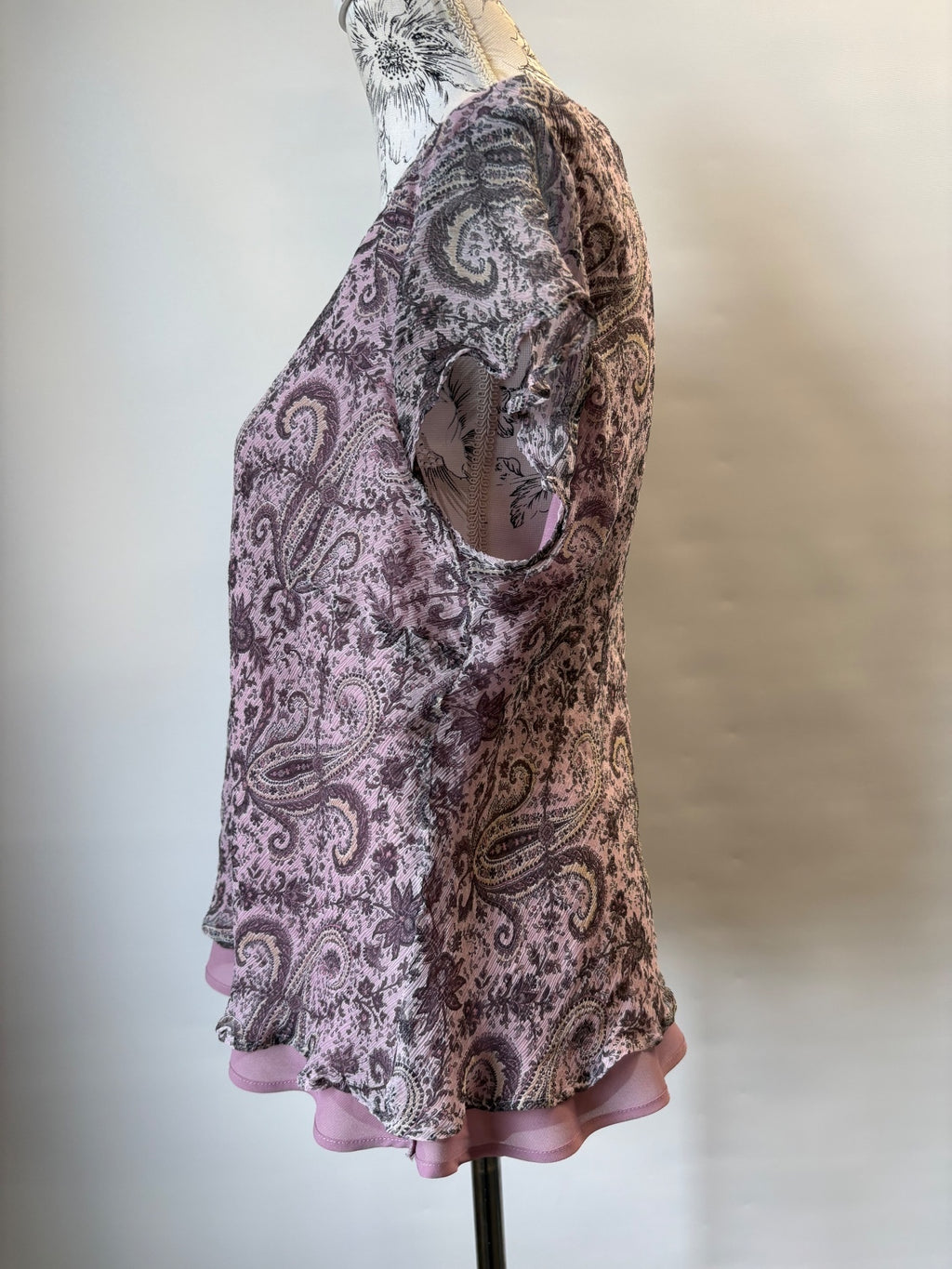Viyella paisley pattern top / 18