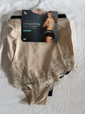 2 pack of soothing lace trim briefs /12
