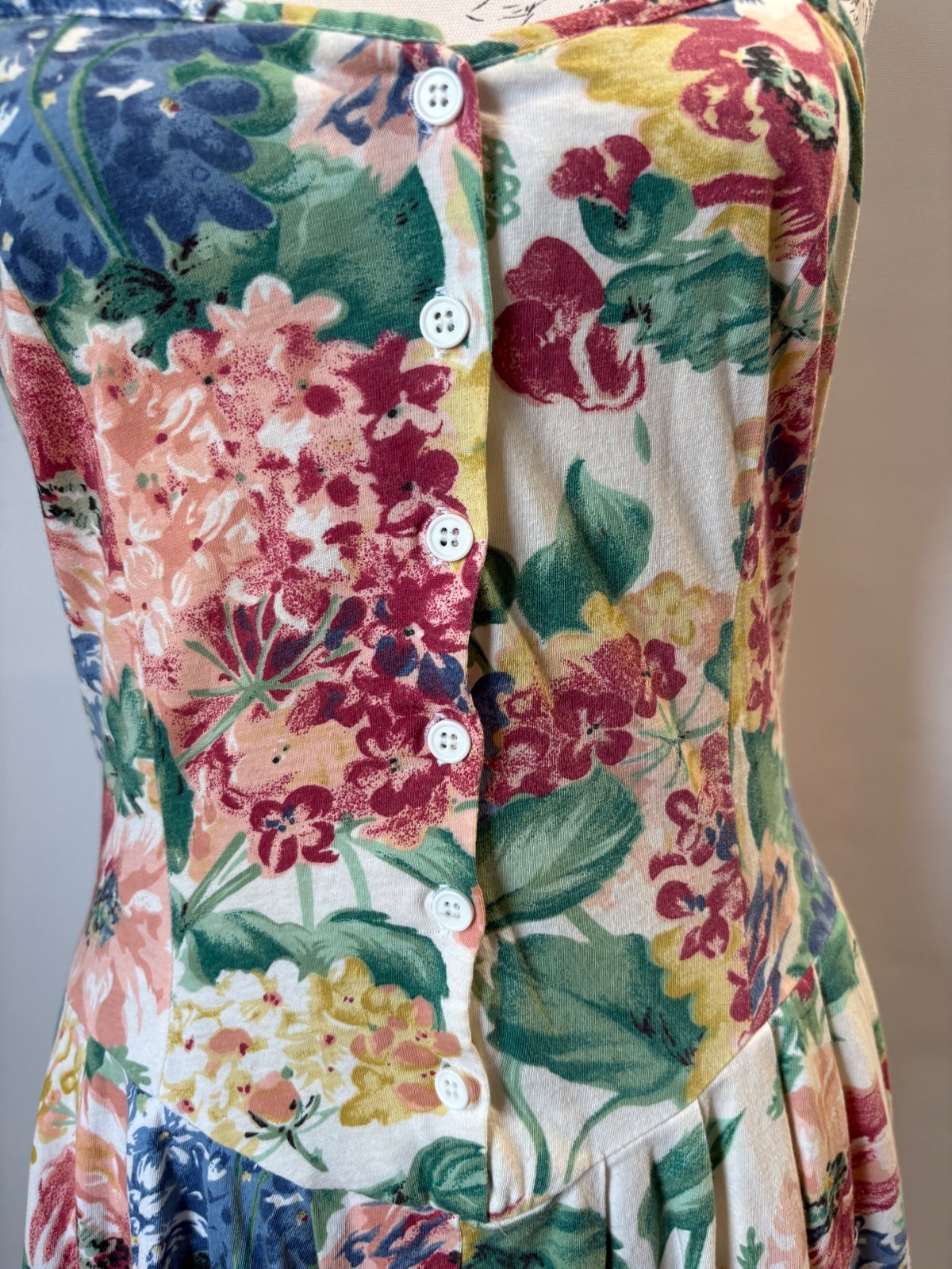 Vintage Casual woman floral dress / 12