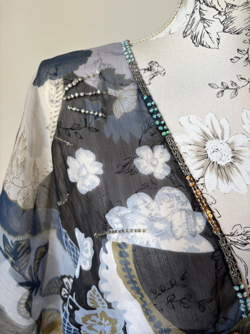 Sheer embroidered top