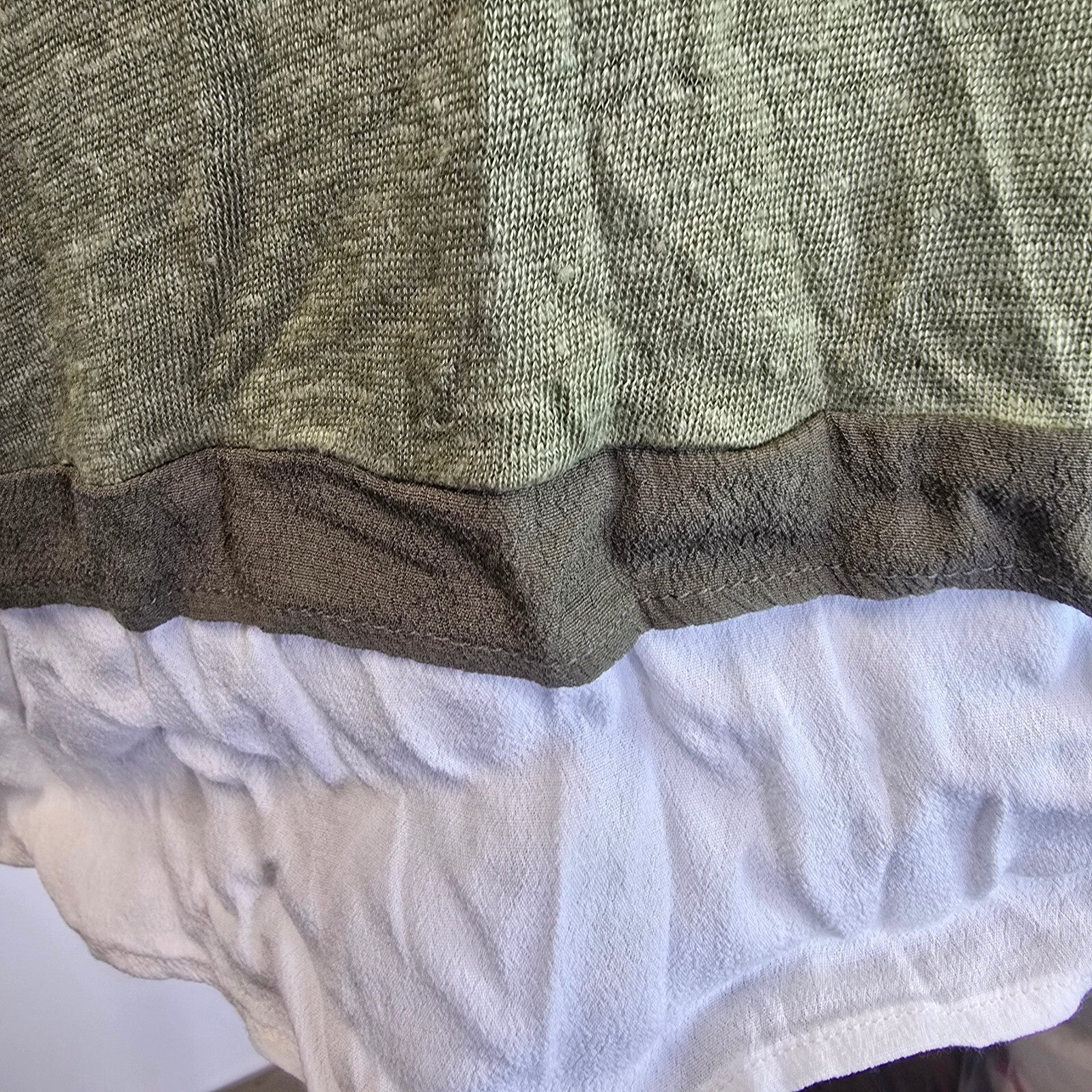 Monsoon 100% linen khaki summer top