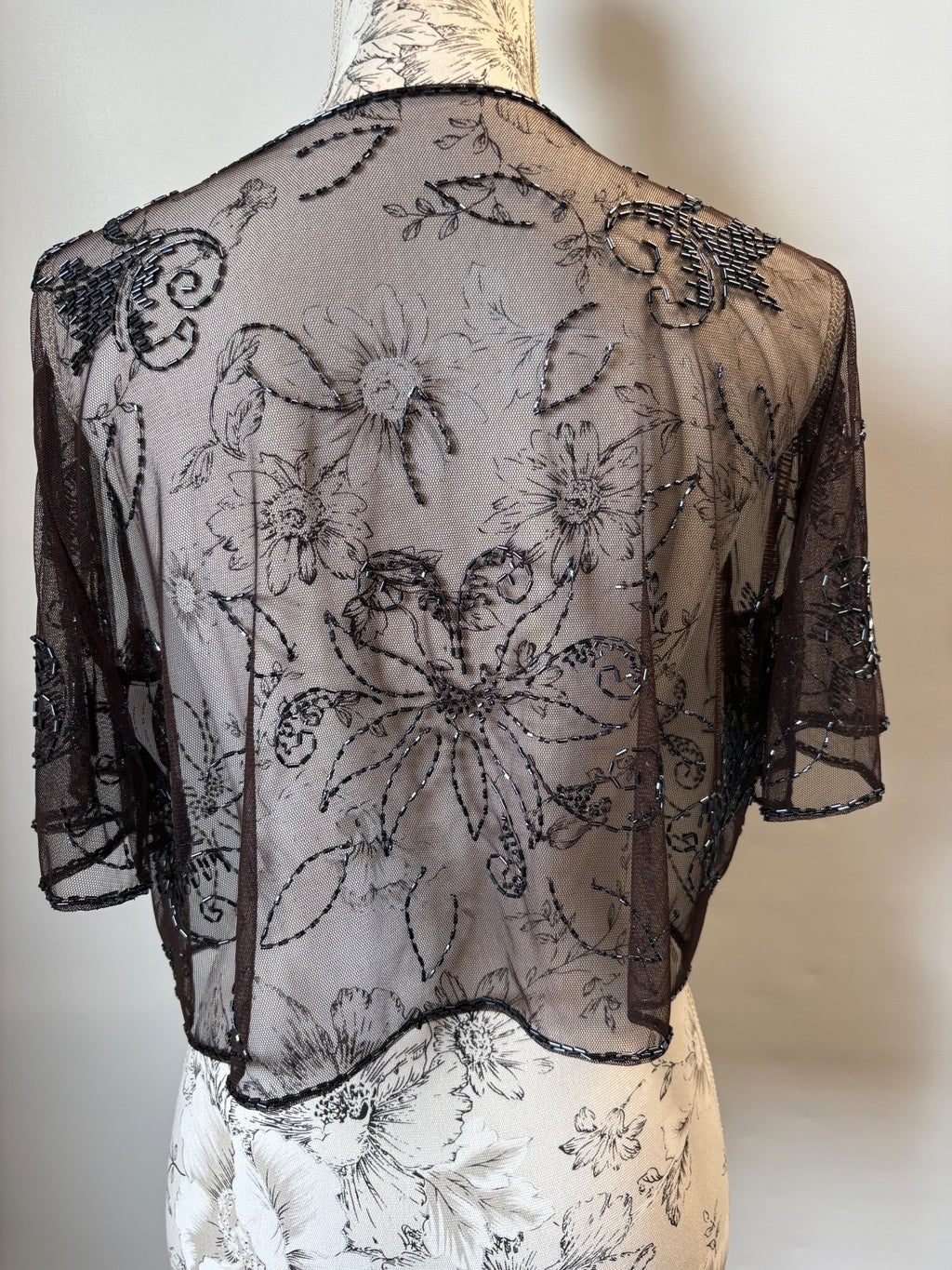 Brown beaded bolero / 14