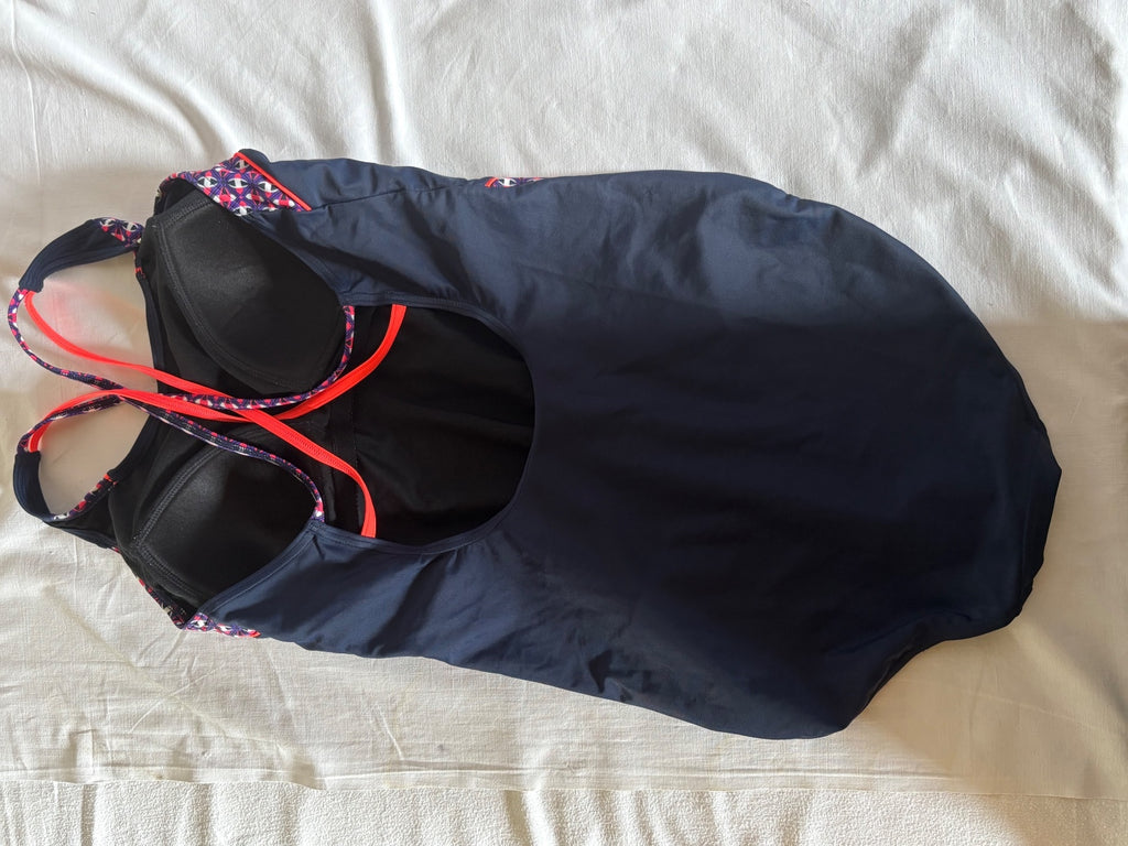 Navy blue one-piece swimwear