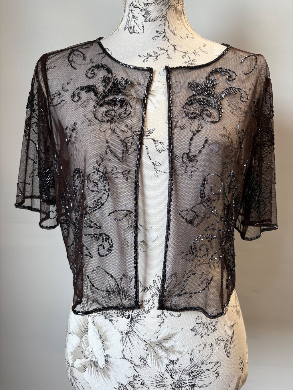 Brown beaded bolero / 14