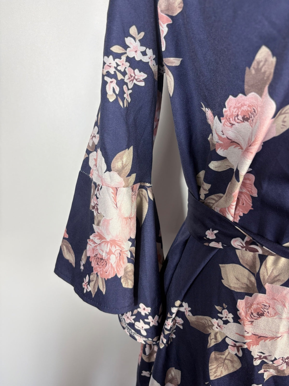 Navy and floral dress / L