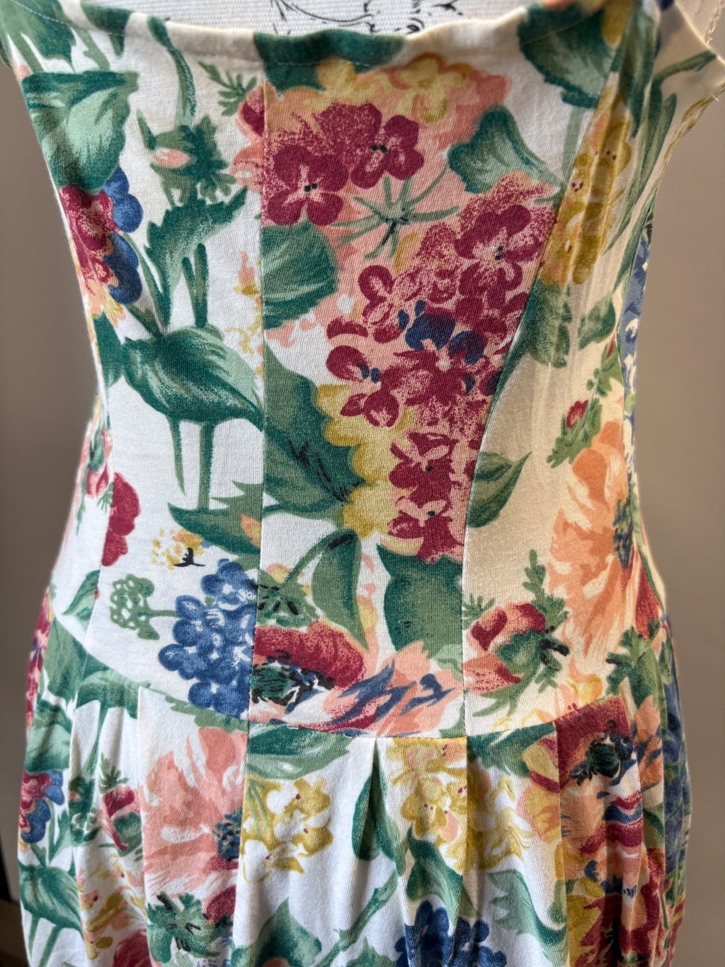 Vintage Casual woman floral dress / 12
