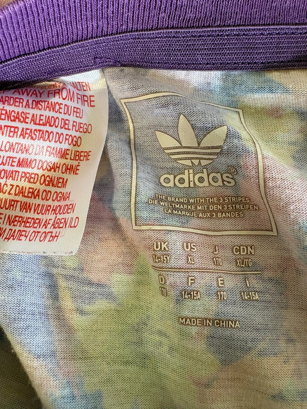 Adidas floral top / 14-15 yrs
