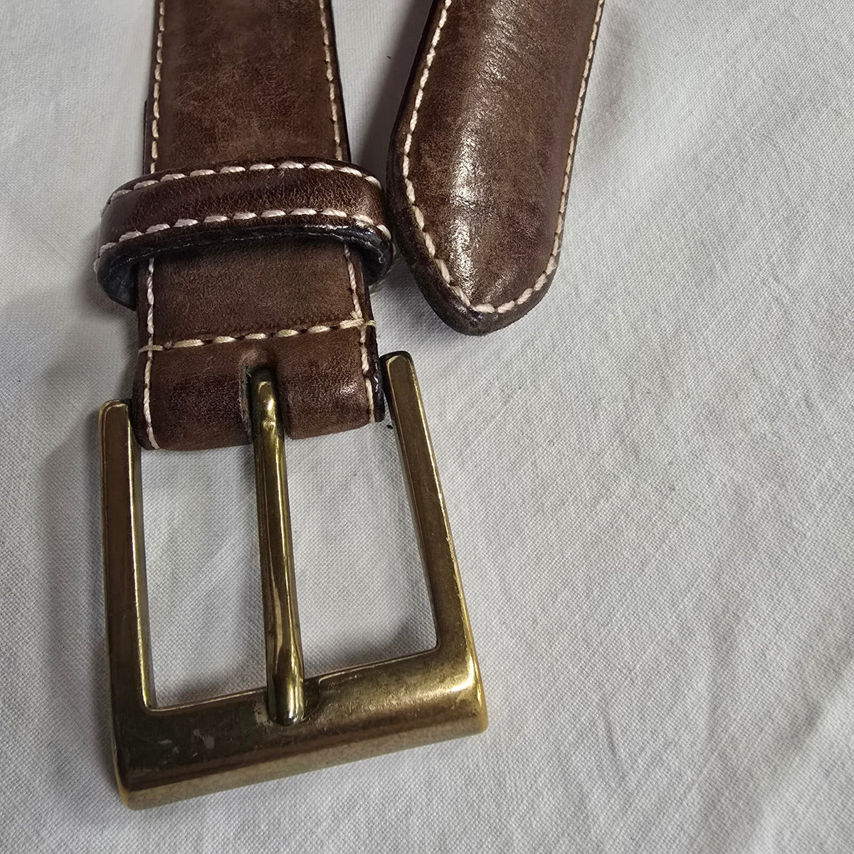 Genuine leather brown belt 38"