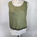 Monsoon 100% linen khaki summer top