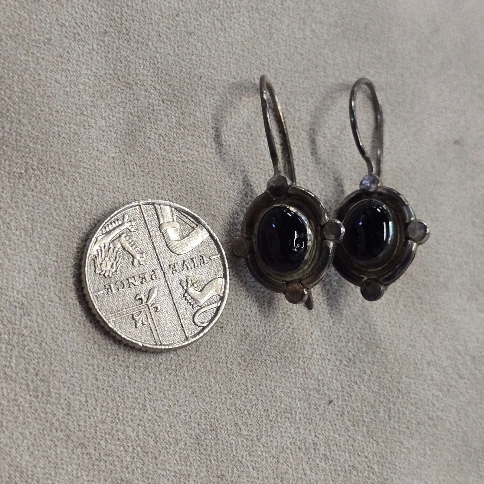 Vintage celtic drop sterling silver earings