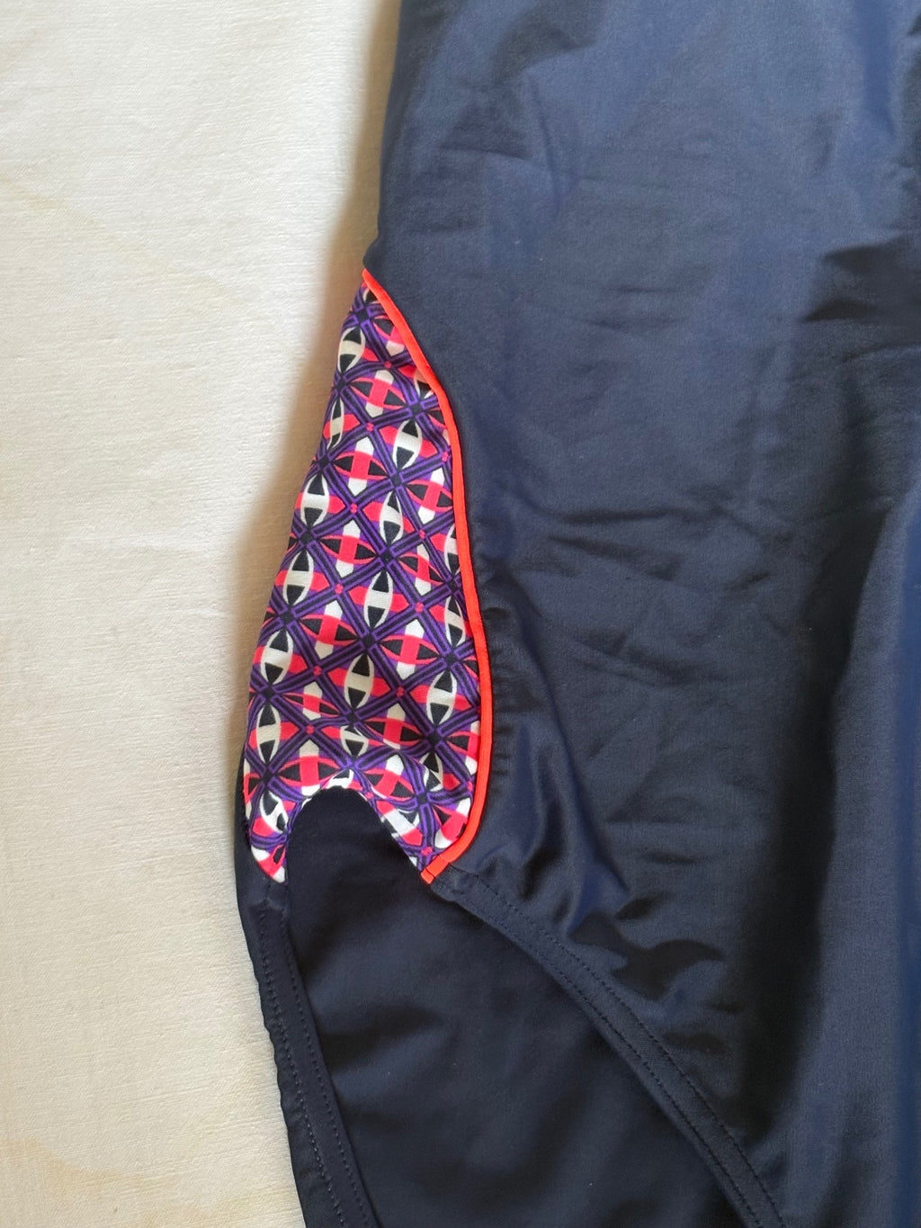 Navy blue one-piece swimwear