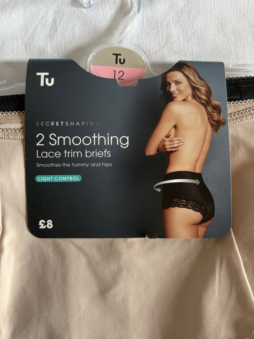 2 pack of soothing lace trim briefs /12