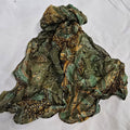 100% silk green and brown scarf/necktie