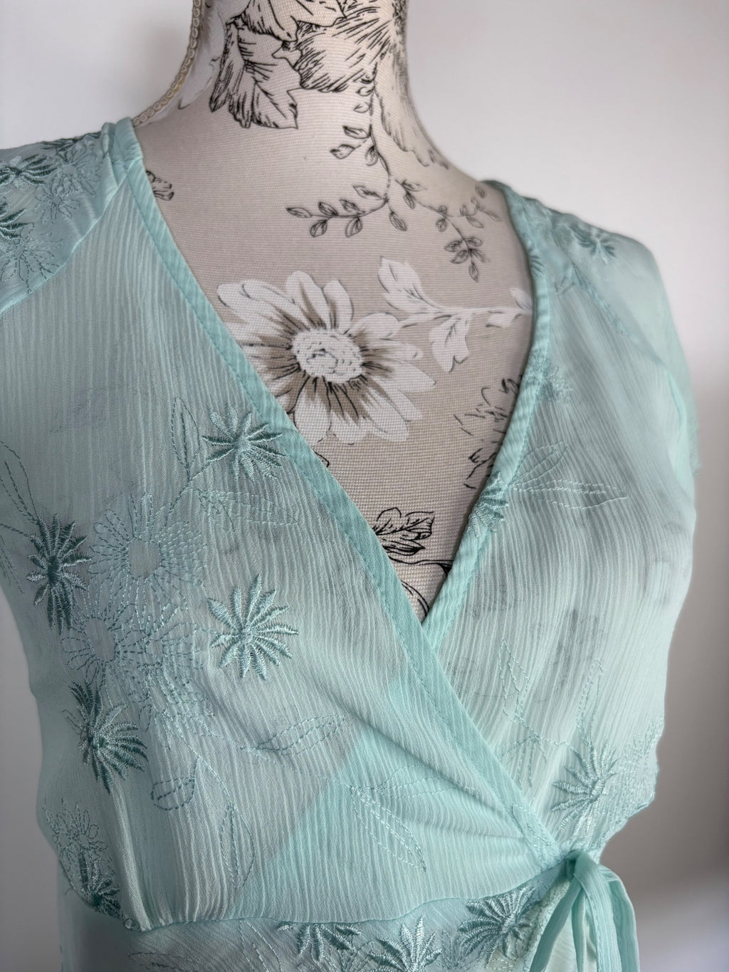 Papaya Cap sleeved sheer blouse