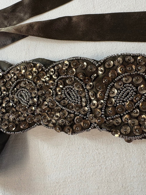 Brown beaded belt