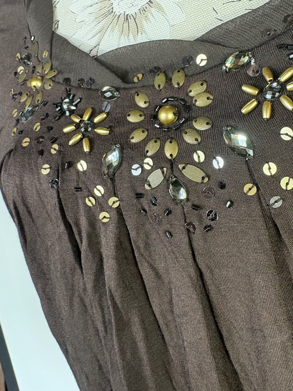 Phase eight / Cap sleeved brown top / 14