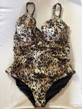 George leopard print one-piece / 38D