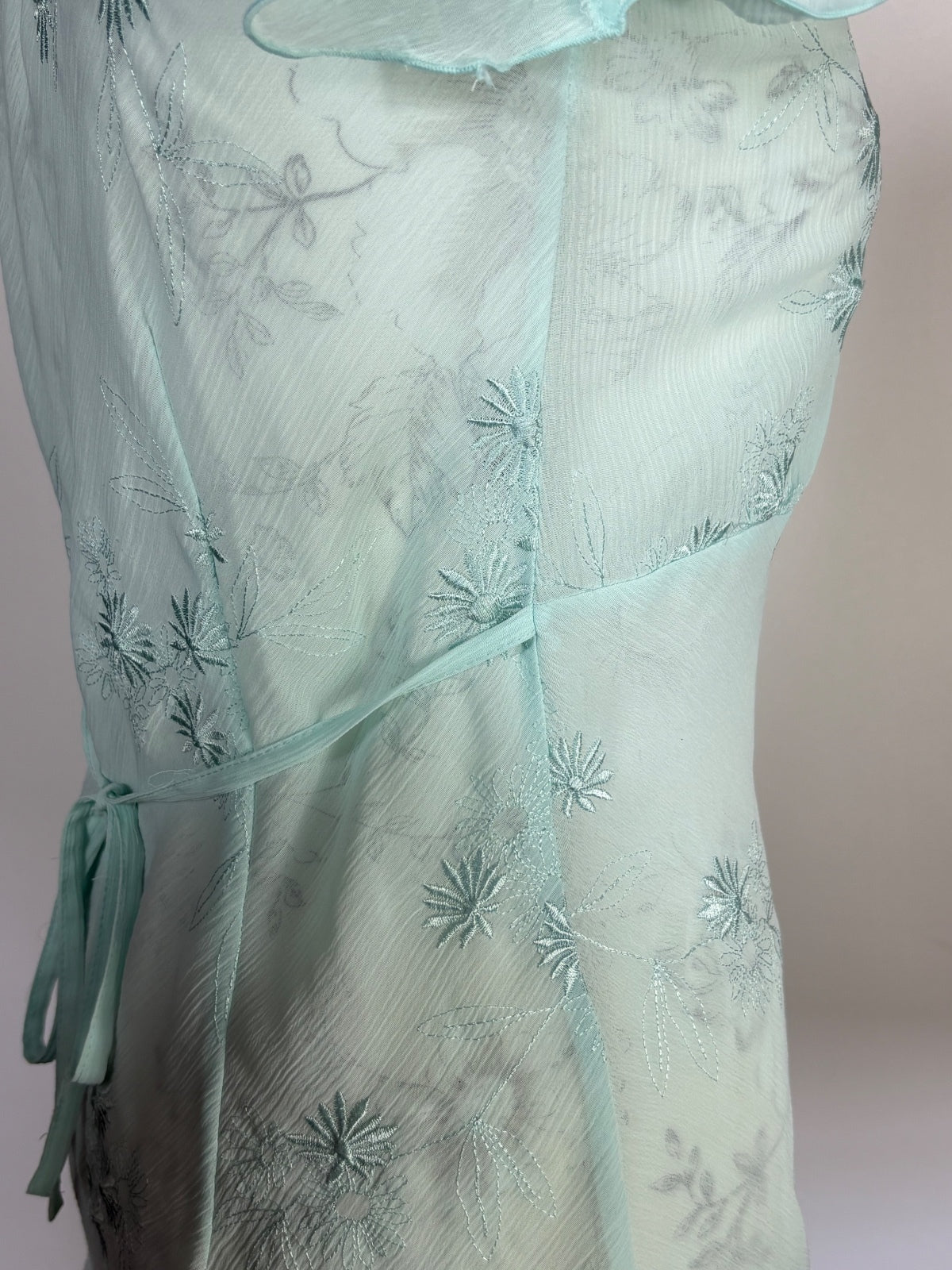 Papaya Cap sleeved sheer blouse