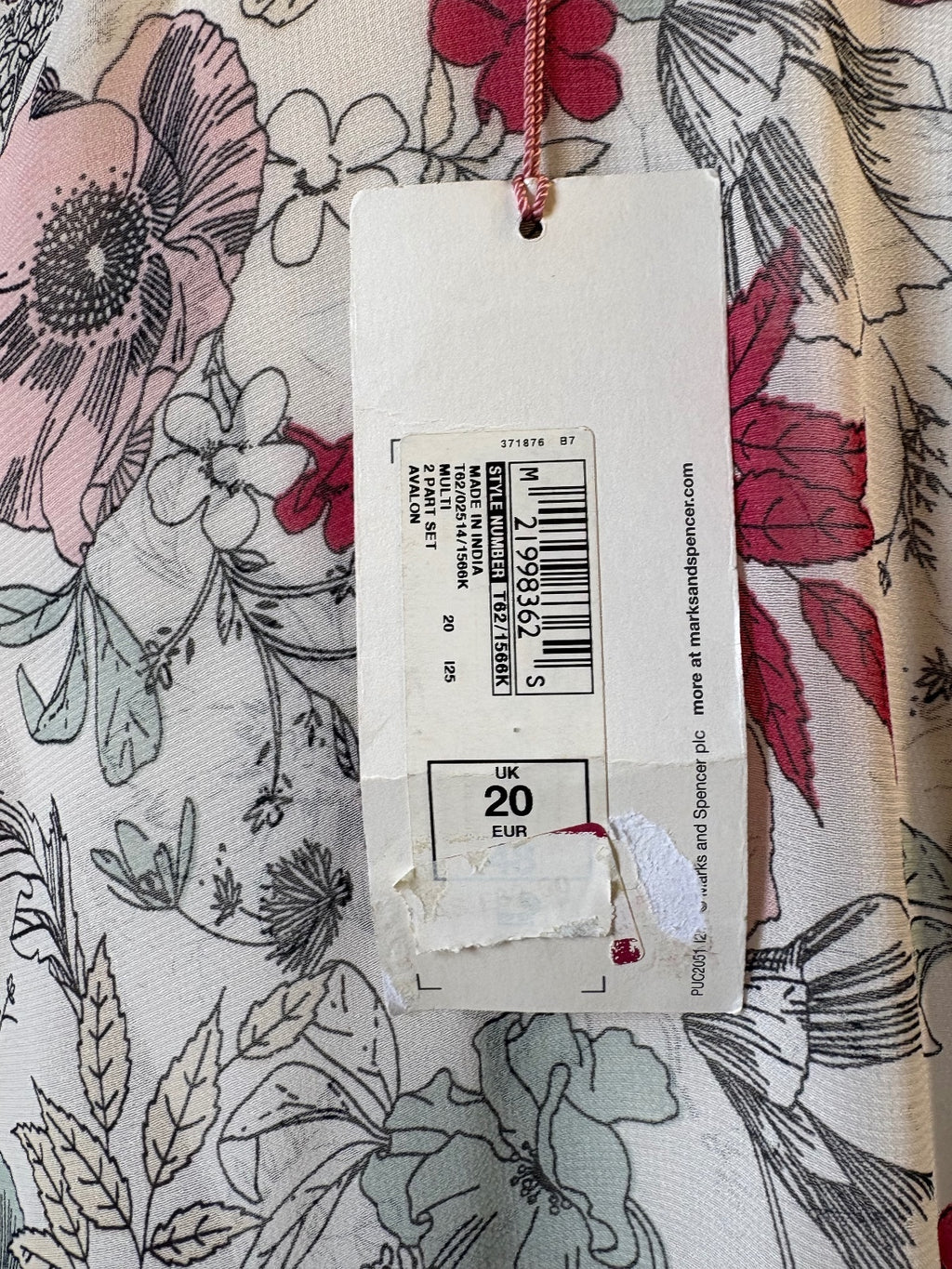 Per Una sheer floral blouse / UK 20