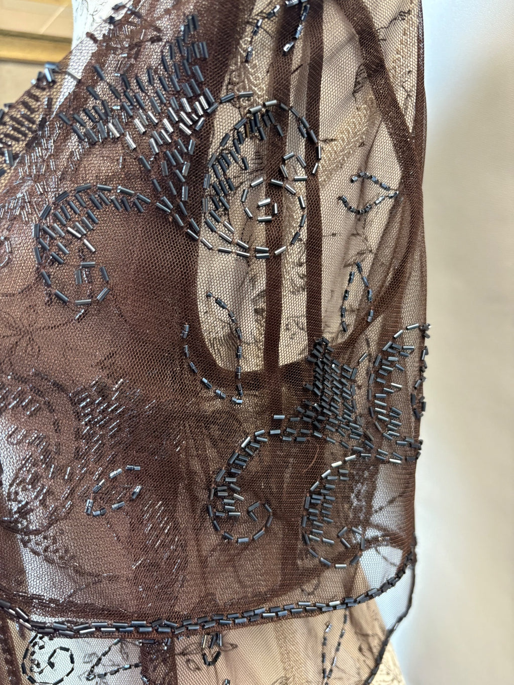 Brown beaded bolero / 14