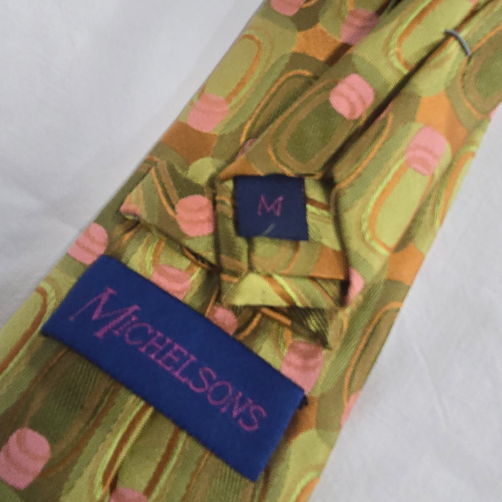 Michaelsons lime and Pink tie