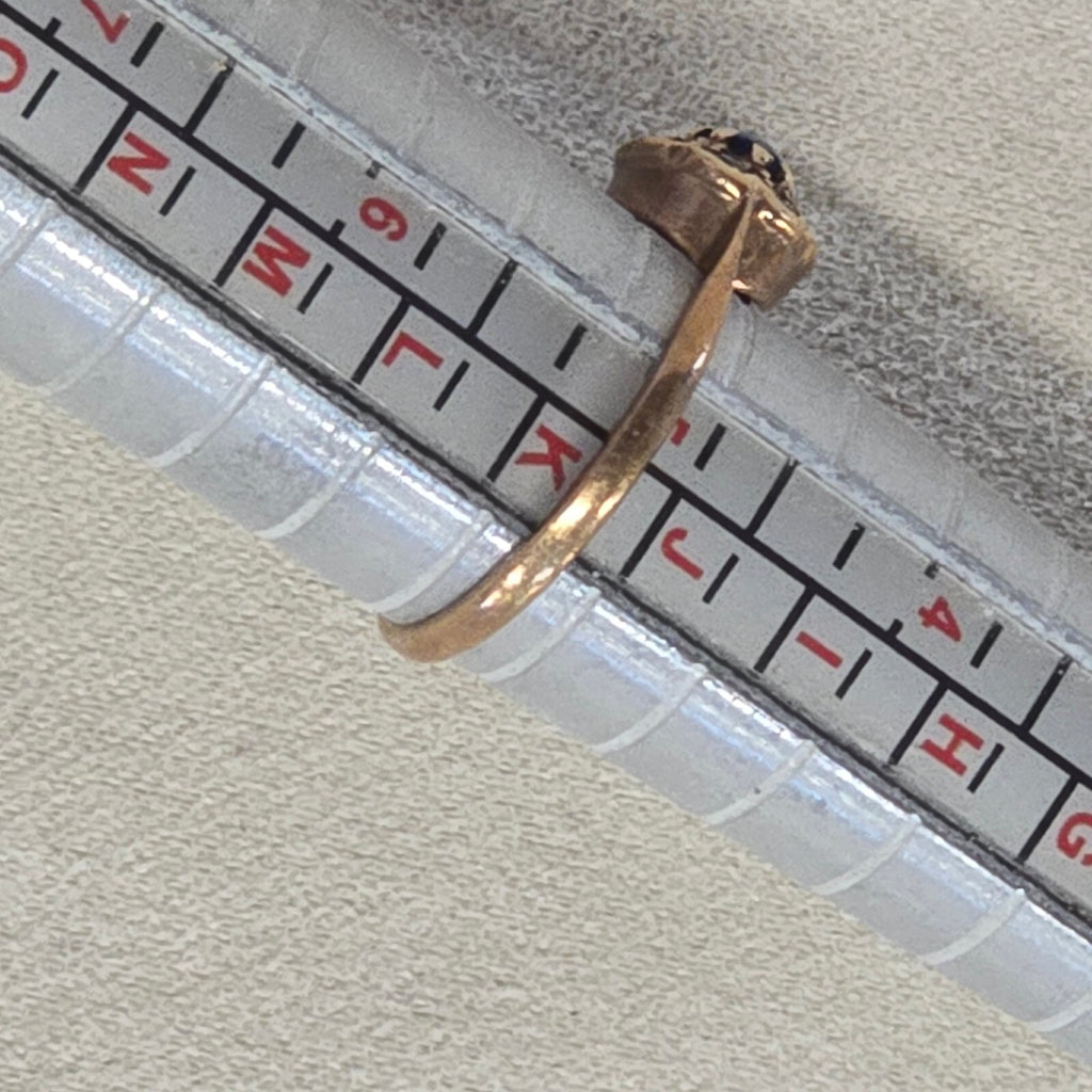 9ct gold sapphire ring size K