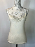Florence & Fred | Sizs 14 | Y2K lace beige cami with rhinestones