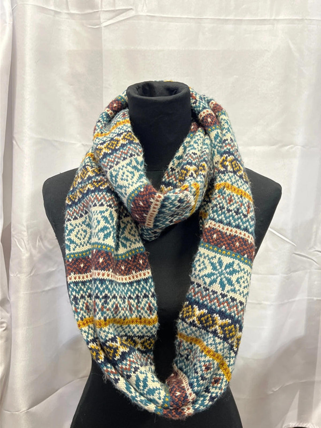 Vintage Knit Colourful Scarf