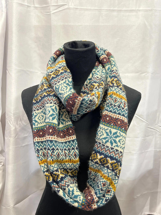 Vintage Knit Colourful Scarf