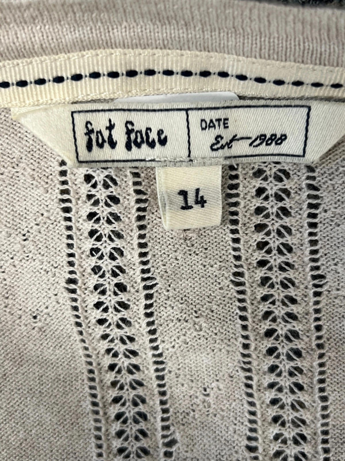 Fatface | Size 14 | Cream Cardigan | New No Tags