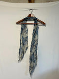Vintage Style Ladies Navy Blue Floral Scarf