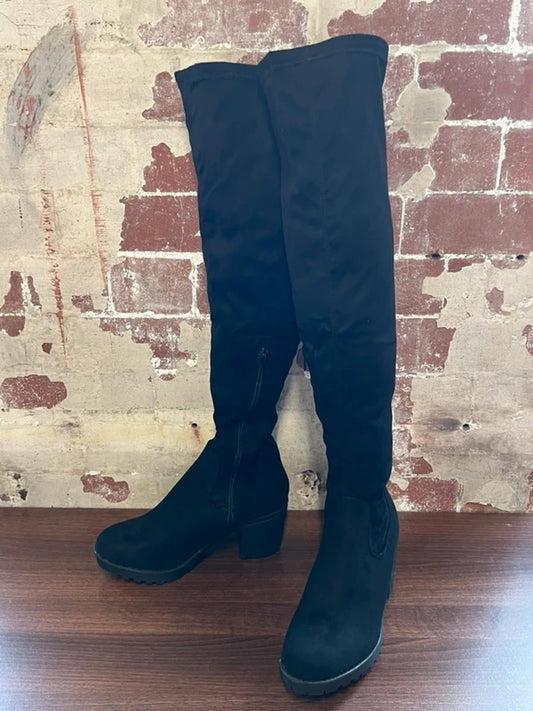 Simply Be | 8 | Over Knee Faux Suede Bolts