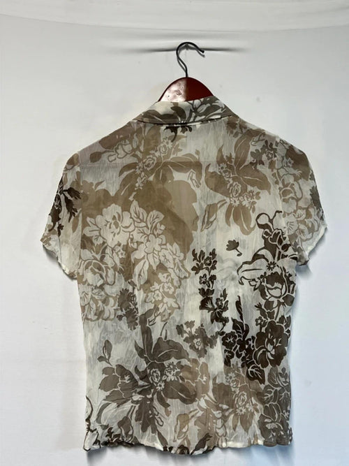 Bandolera | 12 | Boho Brown Floral Print T-Shirt