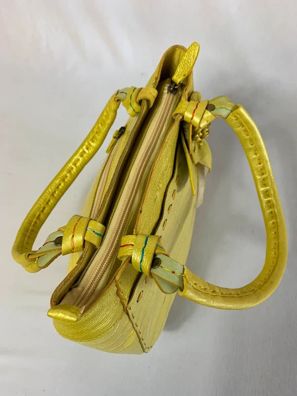 Depride | 1980’s Vintage Yellow bucket bag/handbag |
