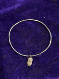 Copper Bangle with Owl Charm