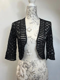 Label by Sky | Size 12 | Black Embroidered Bolero | 100% Viscose