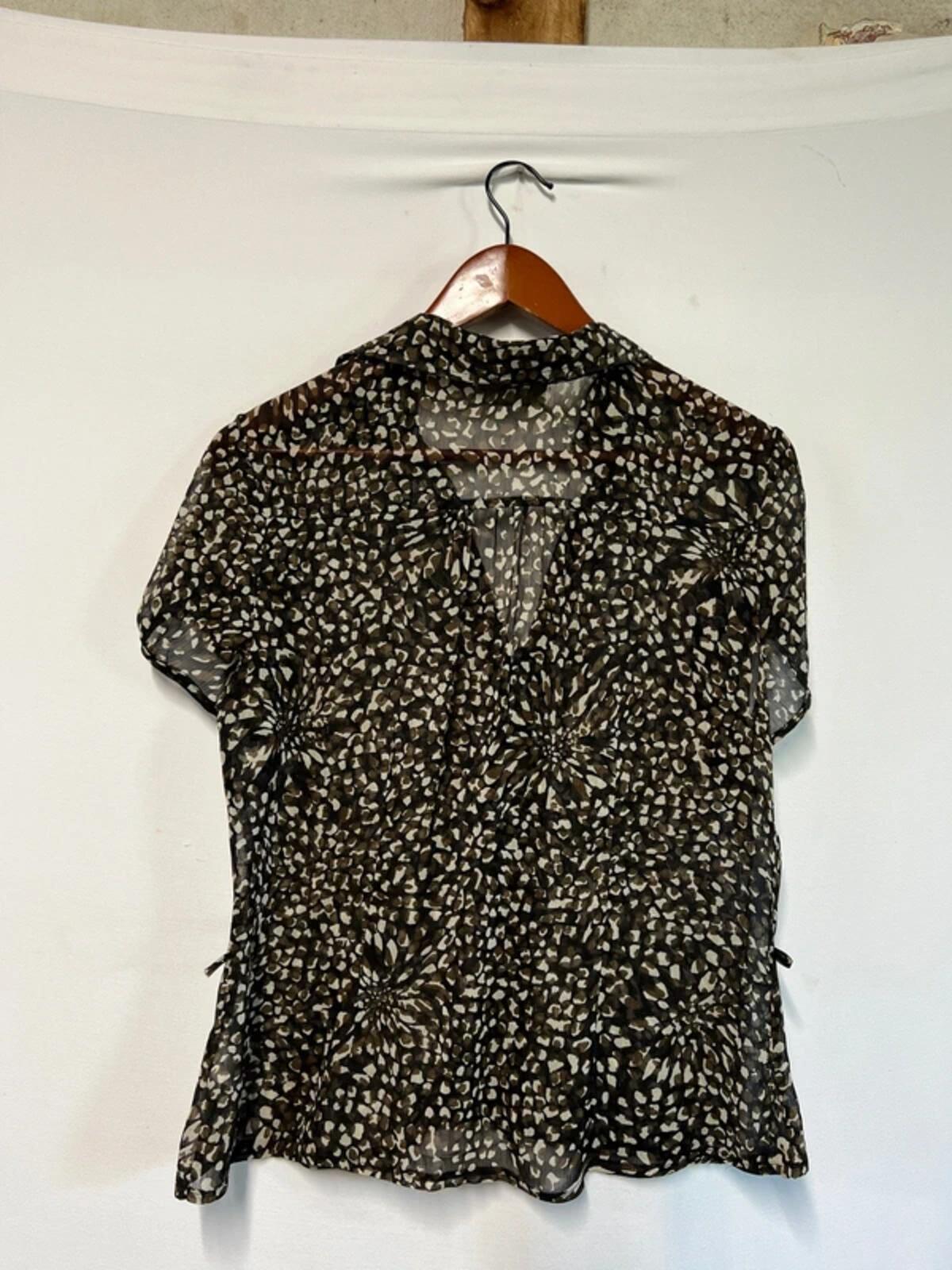 Wallis | 14 | Black/Brown Abstract Shirt