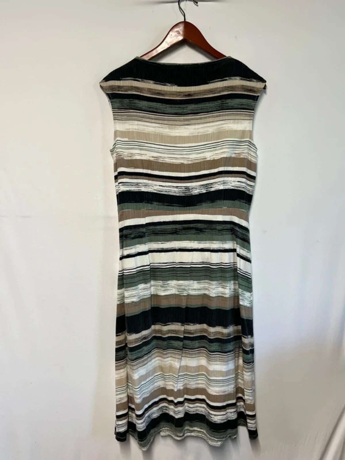 Maine | 14 | Stripes brown/ Khaki dress