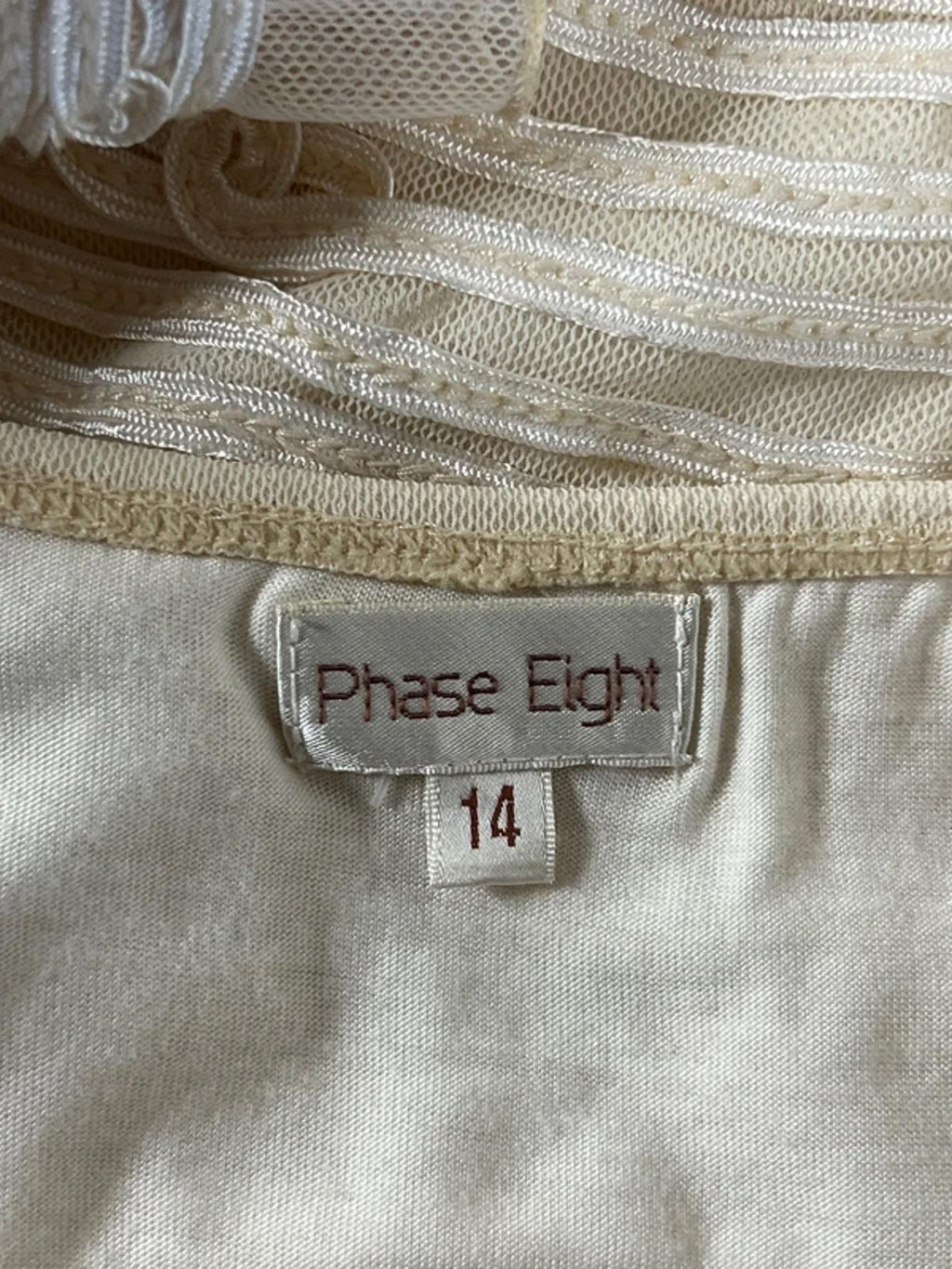 Phase Eight  | Size 14| Y2K Vintage Embroidered cream vest top