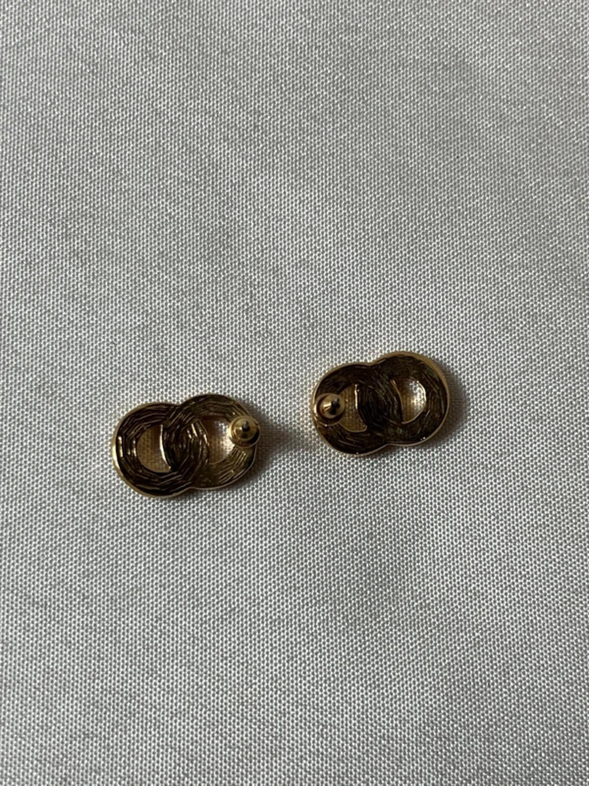 Gold Colored Diamanté Earrings