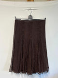 Linea | 14 | Boho Style Chocolate brown silk skirt