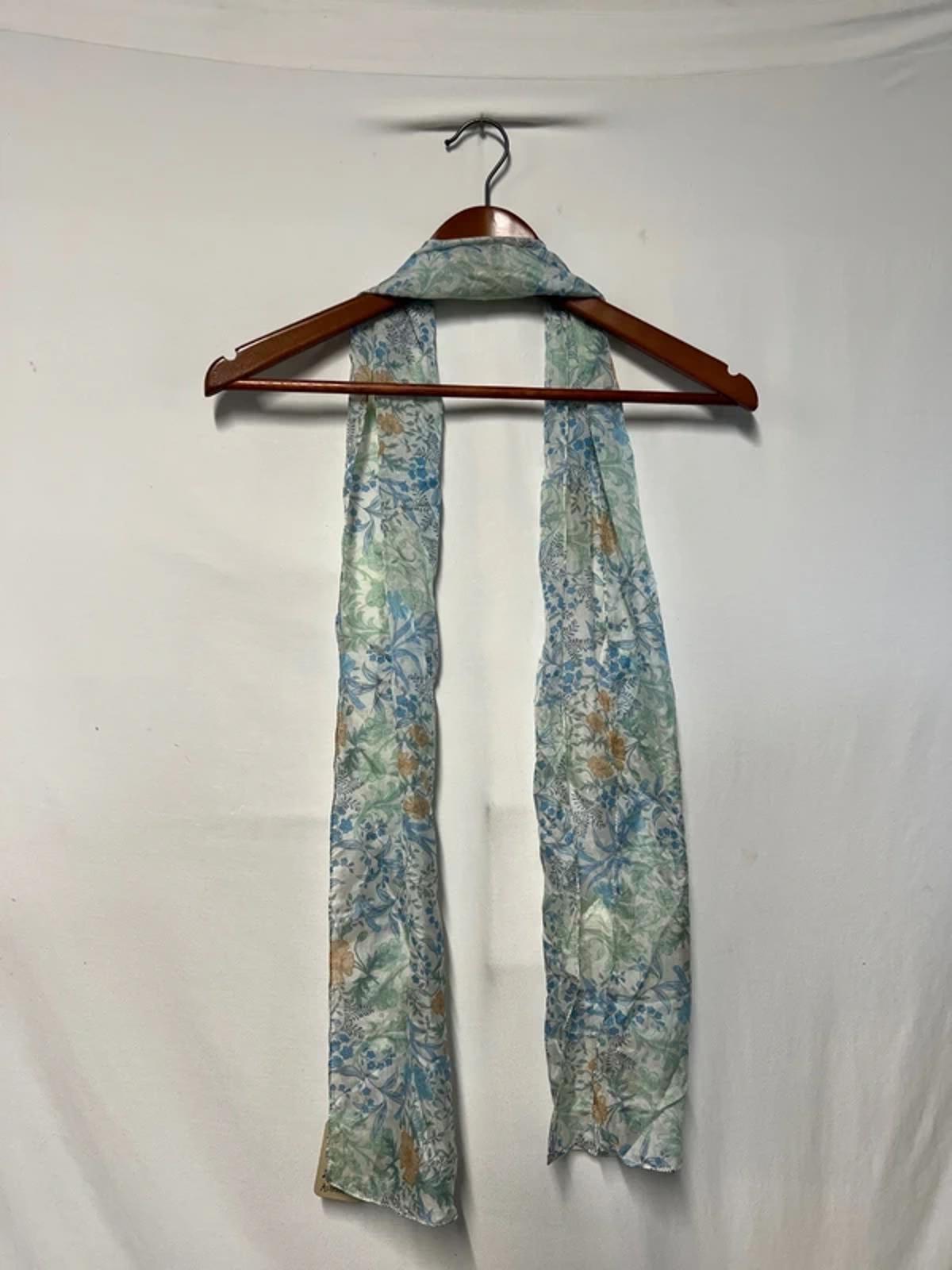 Accessorize | Silk Scarf | Blue Pattern